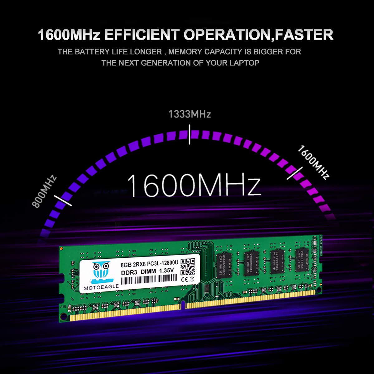 Ddr3L 1600 Udimm 16Gb Kit (2X8Gb) 2Rx8 Pc3L 12800U 8Gb Pc3 12800 240 Pin Non Ecc Unbuffered 1.35V/1.5V Cl11 Dual Rank Desktop Me